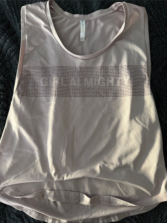 Fabletics Tops - Fabletics Light Pink Performance Tank with Tonal Logo